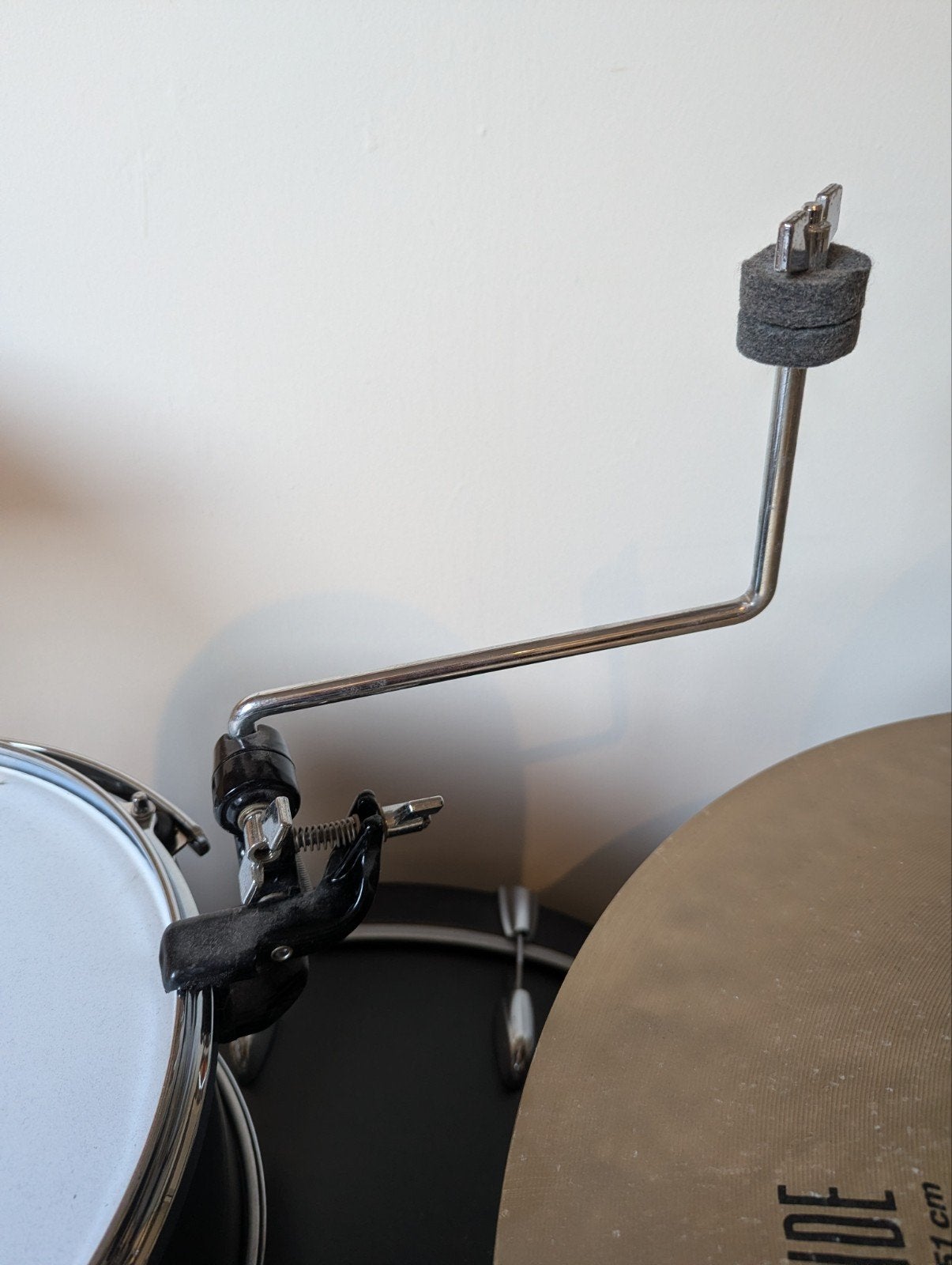 Bekkenarm voor Splash of Accessoire - Bevestiging aan Tom, Ophalen of Verzenden, Gebruikt, Drums of Percussie