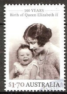 647 Australië 2026 100th Birthday of the Queen, Verzenden, Gestempeld