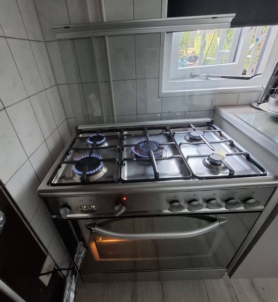 Gasfornuis 80cm breed, Witgoed en Apparatuur, Fornuizen, Ophalen, Gebruikt, 60 cm of meer, Grill