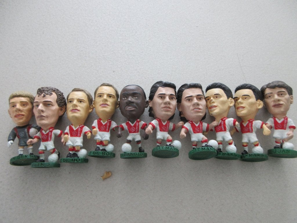Staatsloterij: voetbalpoppetjes Ajax-Feyenoord-PSV, Ophalen of Verzenden, Gebruikt, Ajax, Beeldje of Poppetje