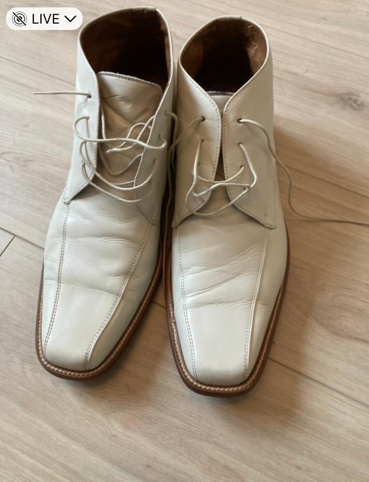 Witte trouwschoenen, maat 44, Kleding | Heren, Trouwkleding en Trouwaccessoires, Nieuw, Trouwpak, Wit, Ivoor of Crème, Ophalen of Verzenden