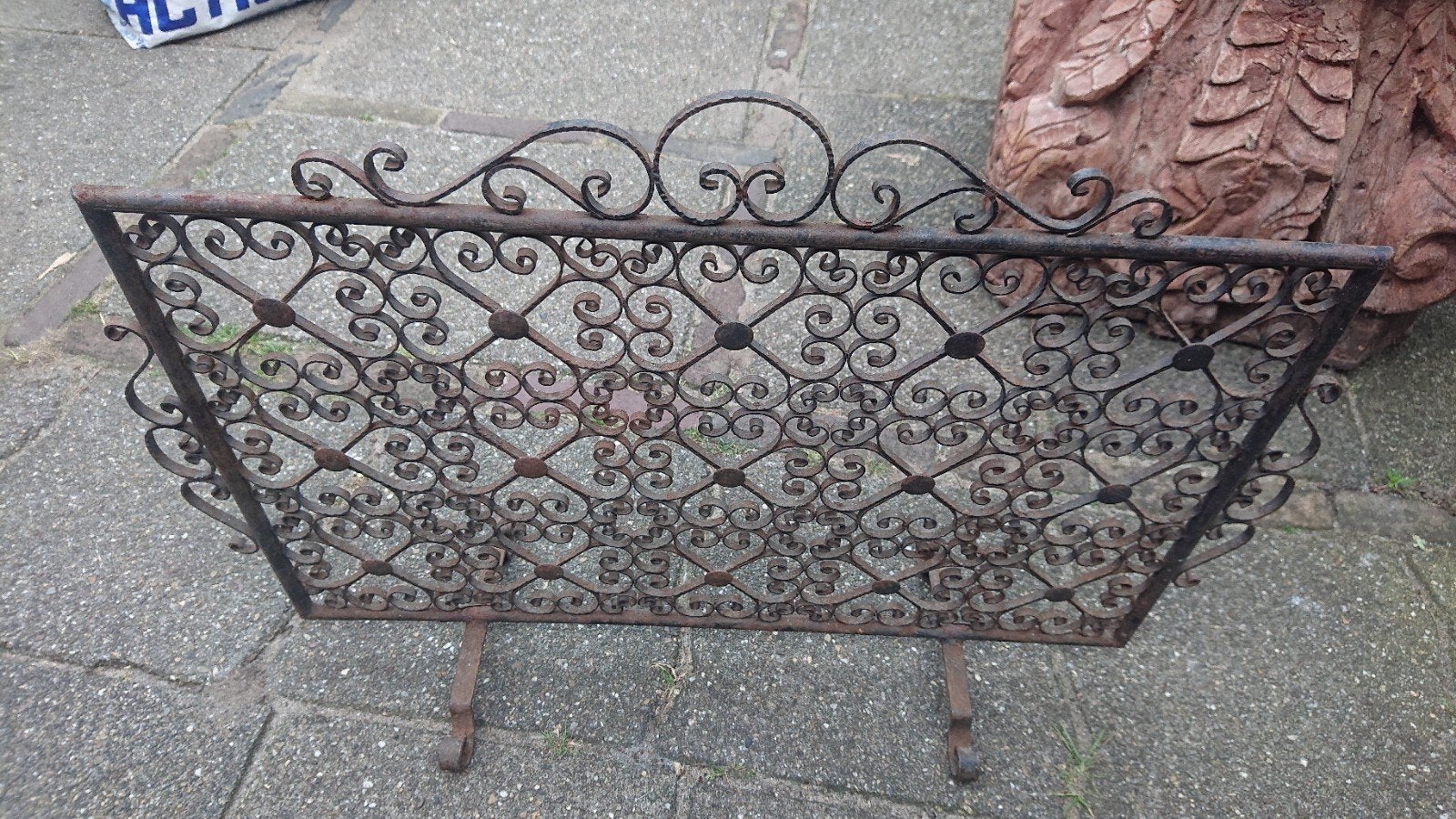 Decoratief smeedijzeren haardscherm, Ophalen of Verzenden