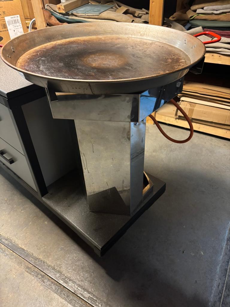 BBQ pan, Ophalen, Gebruikt