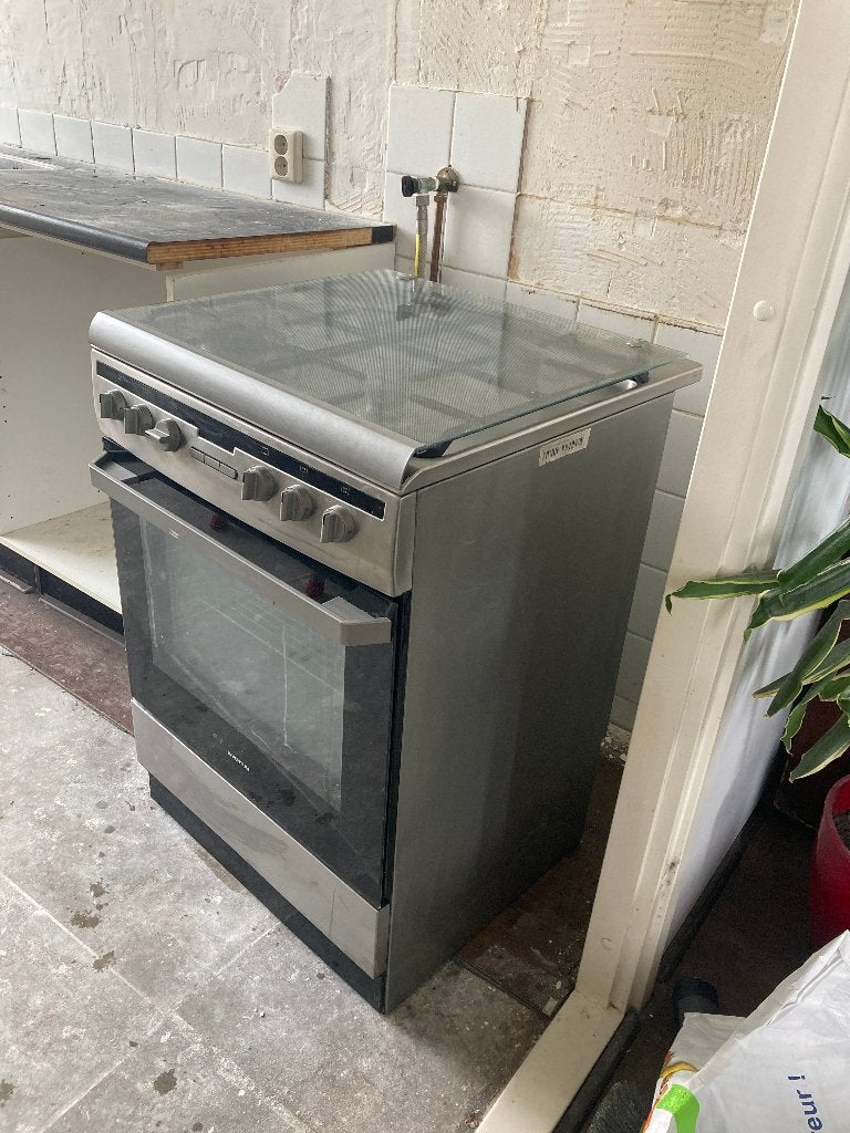 Inventum 4-pits gasfornuis met elektrische oven, Ophalen, Gebruikt, 60 cm of meer, 4 kookzones