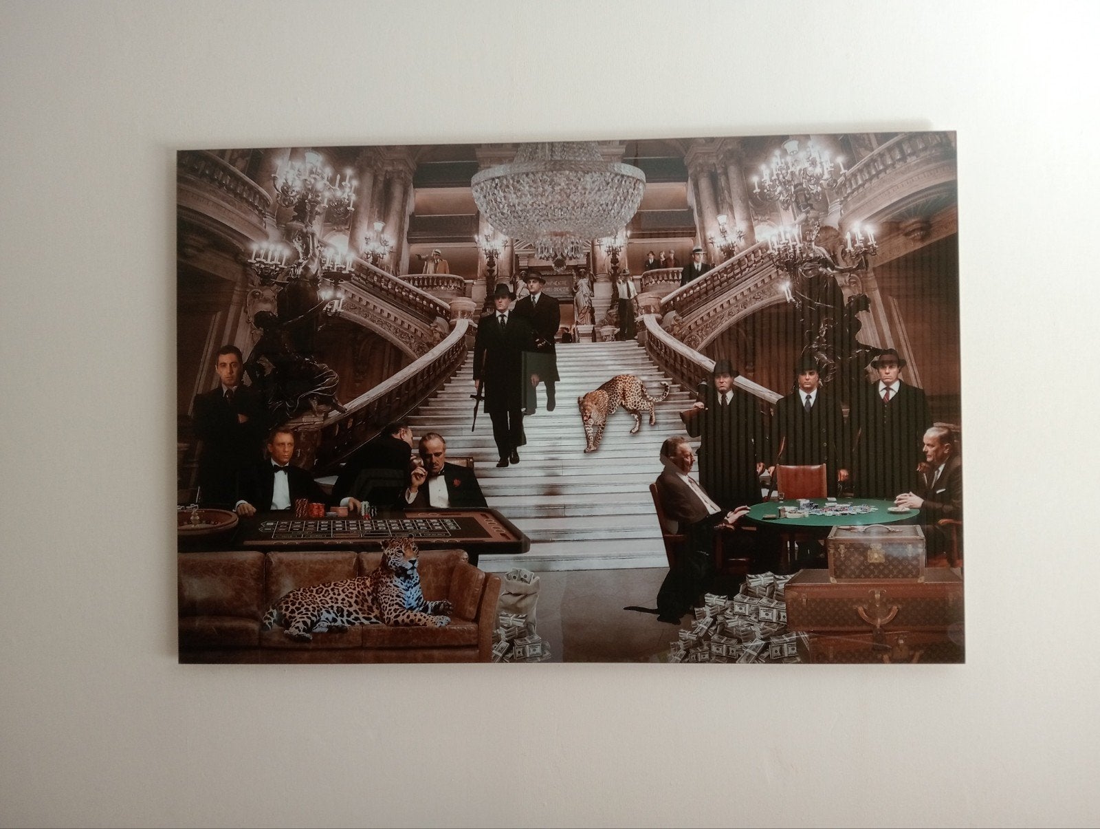 Maffia glas schilderij, Ophalen, Zo goed als nieuw, Schilderij