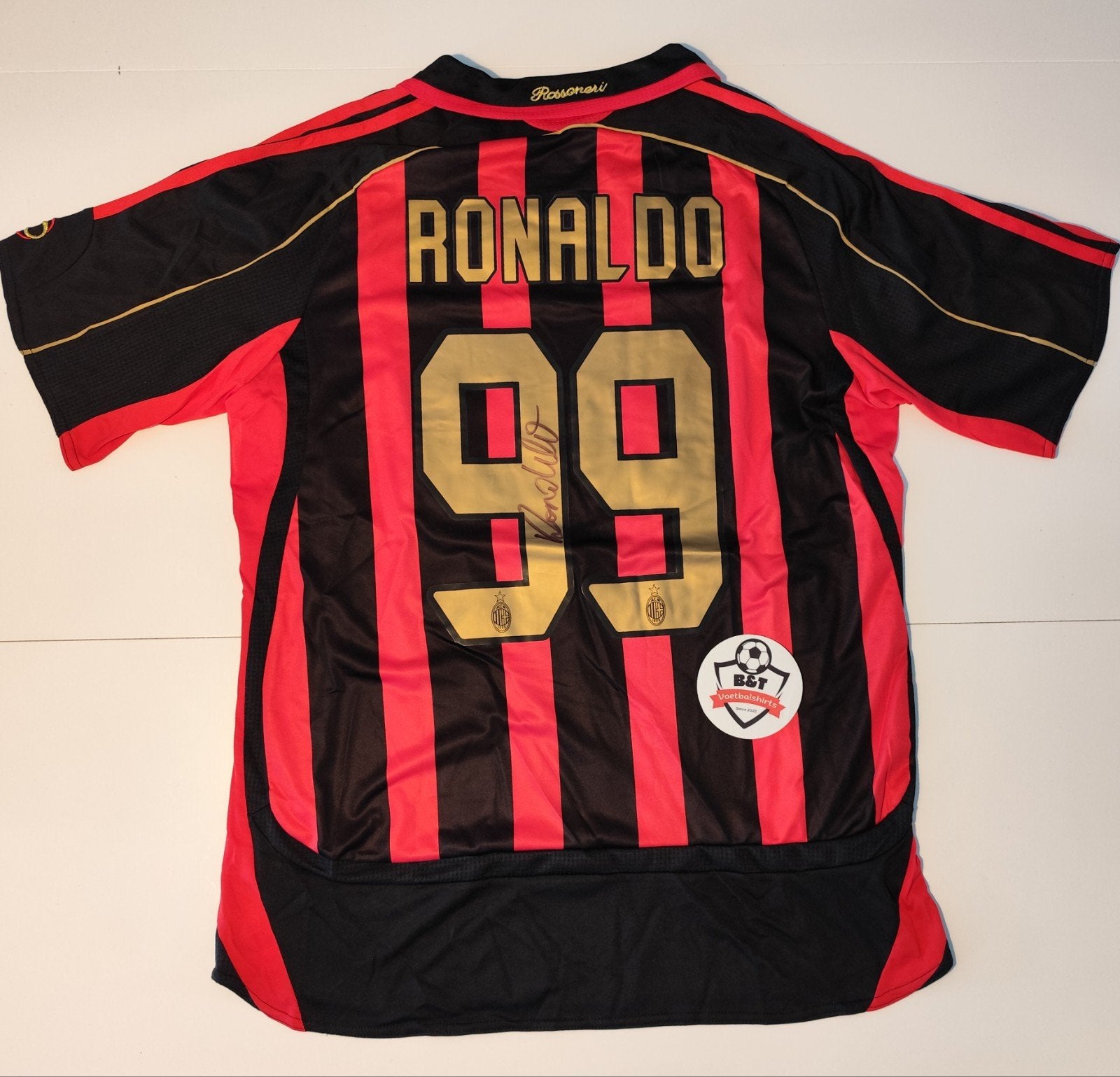 Gesigneerd AC Milan shirt Ronaldo Lima #99, Shirt, Verzenden, ., Zo goed als nieuw