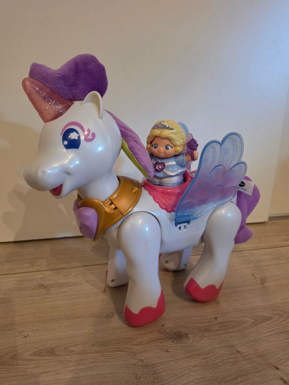 VTech Vrolijke Vriendjes Eenhoorn met prinses Femke, Ophalen of Verzenden, Gebruikt, Meisje