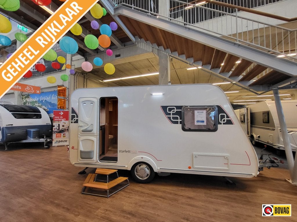 Sterckeman Starlett Comfort 420 CP; voortent en mover, Caravans en Kamperen, Sterckeman, Schokbreker, Bedrijf, Treinzit