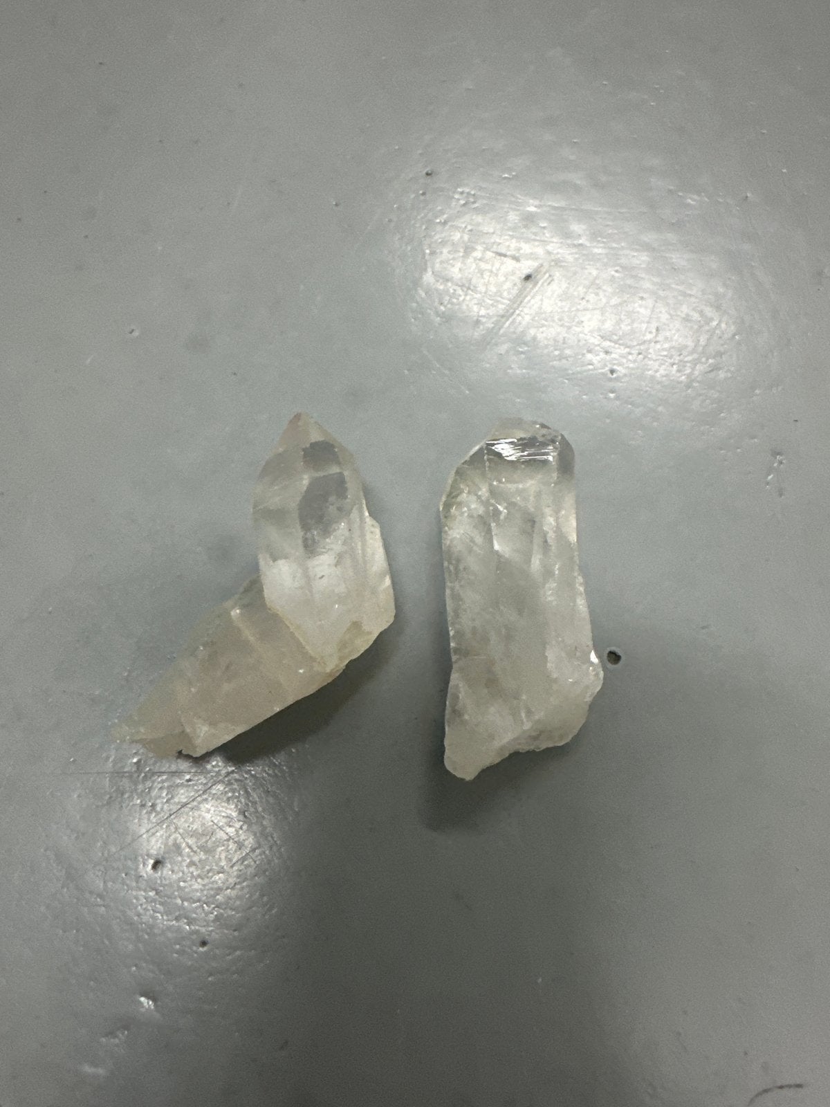 Natuurlijke Bergkristal Punten - Set van 2, Ophalen of Verzenden, Mineraal