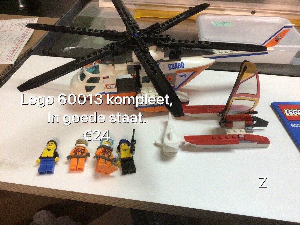 Lego City 60013 Reddingshelikopter compleet, Lego, Ophalen of Verzenden, Complete set, Compleet