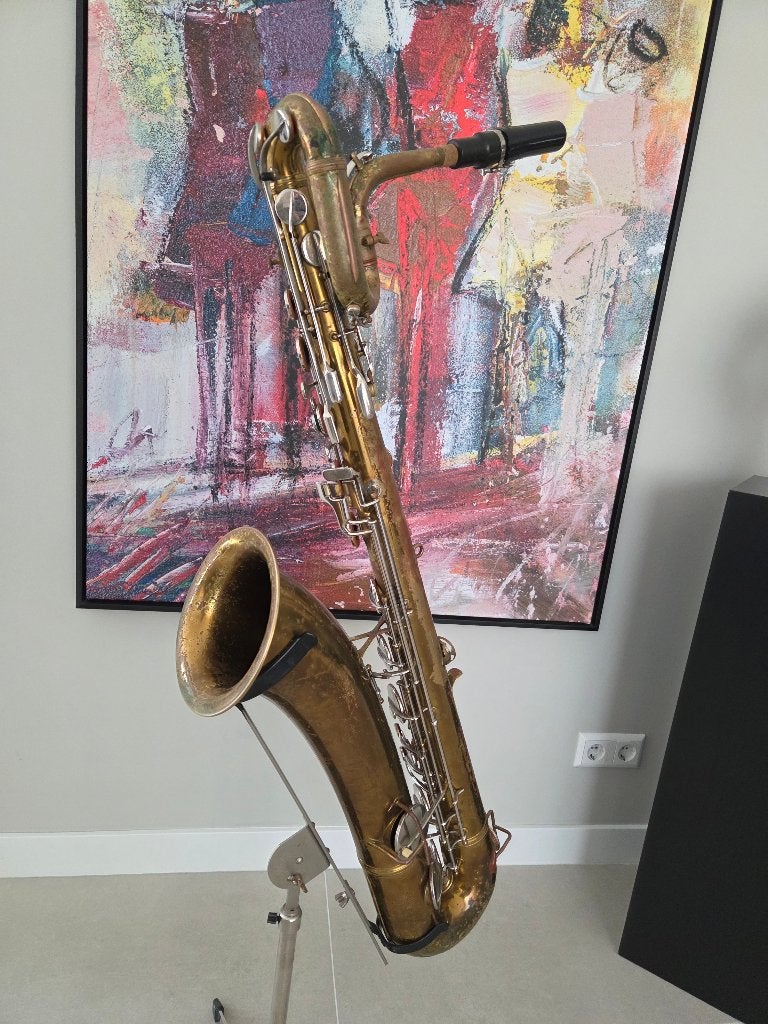 Conn Bariton saxofoon Chu Berry serial 226*** Gerry Mulligan, Ophalen, Gebruikt, Bariton, Met koffer