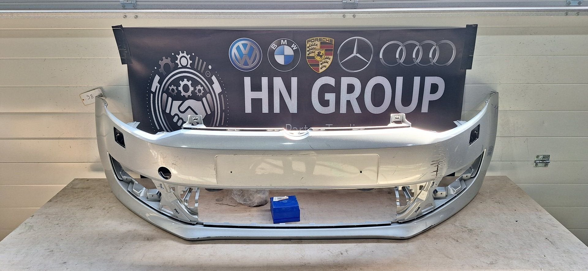 Voorbumper Volkswagen Polo 6R REFLEXSILVER (LA7W), Gebruikt, -, Voor, -