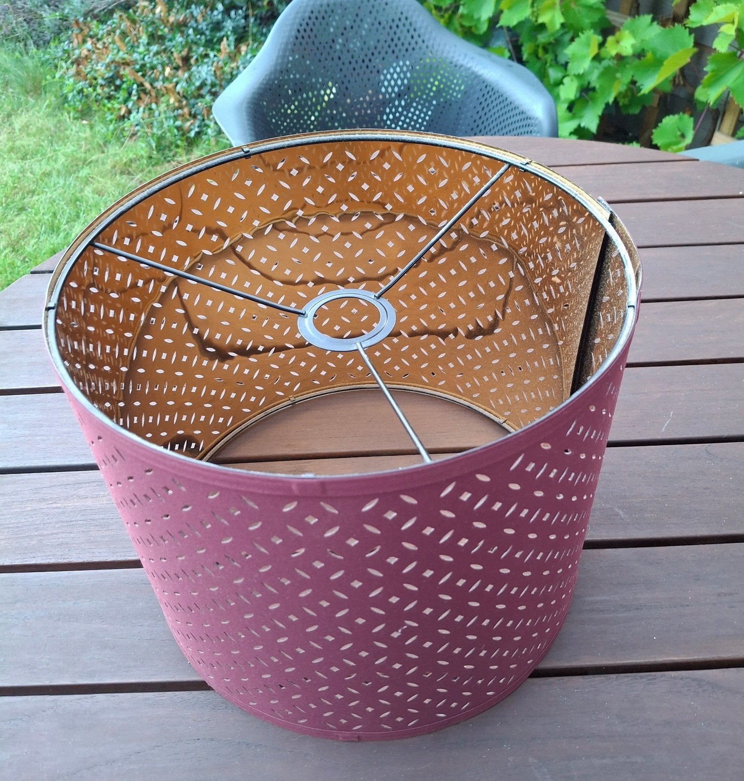 IKEA Lampenkap - Bordeauxrood (32x25cm), Ophalen, Overige typen, Rond, Zo goed als nieuw