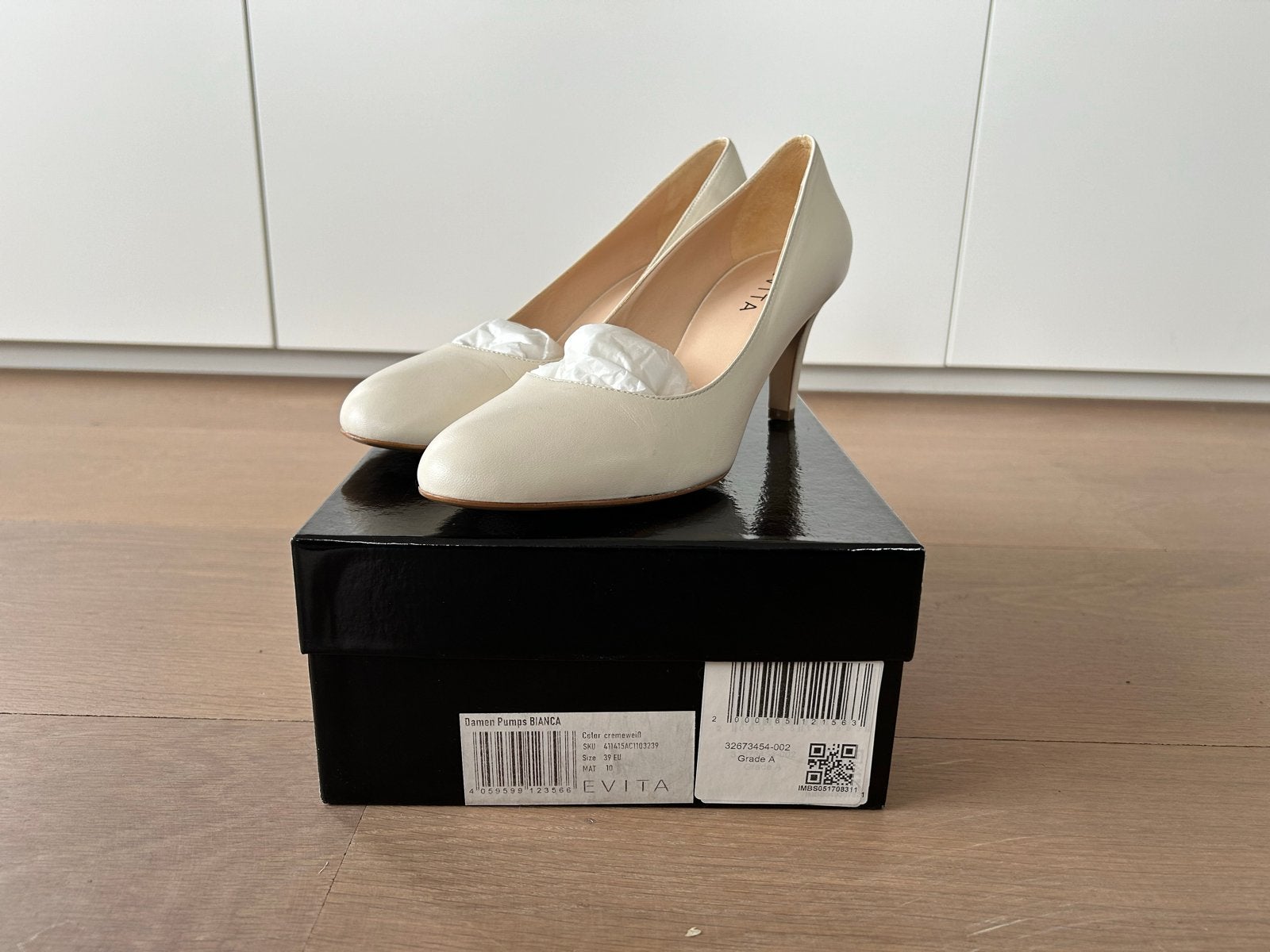 Evita Pumps Bianca - Crèmewit Maat 39, Pumps, Beige, Nieuw, Ophalen of Verzenden