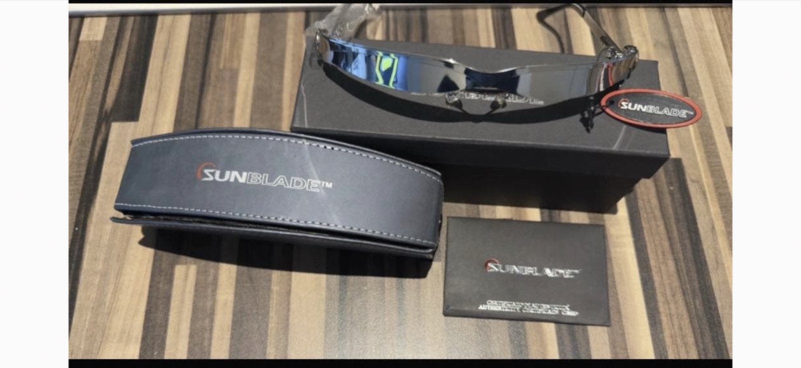 Nieuwe Sunblade Zonnebril - Ongebruikt met Certificaat, Overige merken, Zonnebril, Zwart, Nieuw