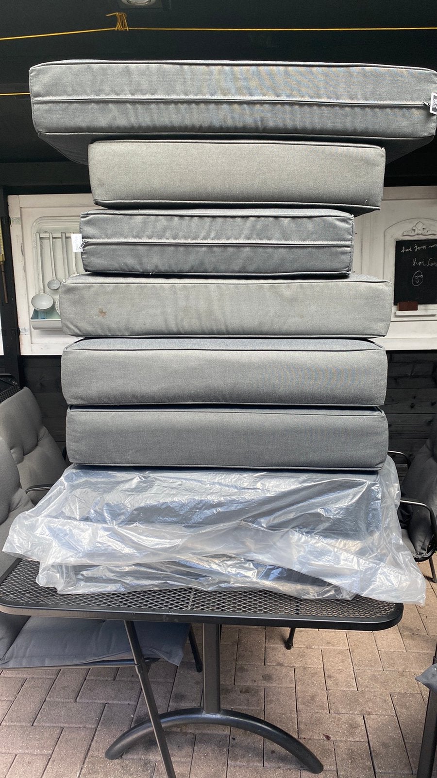 Lounge kussens grijs  8 stuks B7club boot camper caravan, Caravans en Kamperen, Caravan accessoires, Ophalen, Zo goed als nieuw