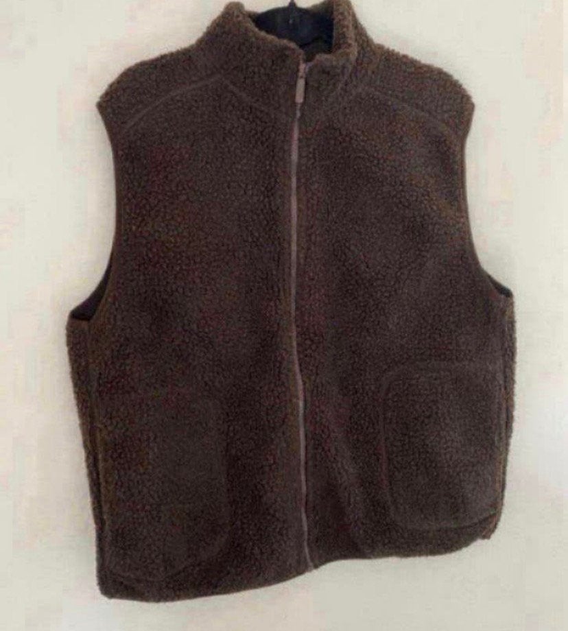 Winter wollen dames bodywarmer bruin. Maat L, Kleding | Dames, Verzenden, Zo goed als nieuw, Maat 42/44 (L), Bruin