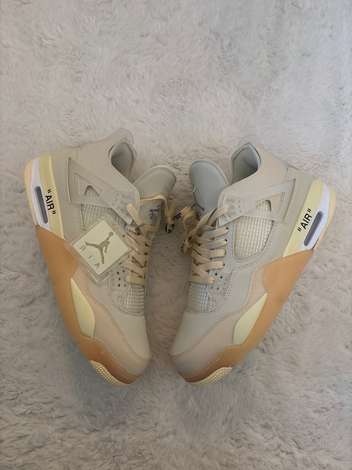 Nike Air Jordan 4 Retro Off-White Sail Sneakers, Kleding | Heren, Schoenen, Overige kleuren, Verzenden, Nieuw, Sneakers of Gympen