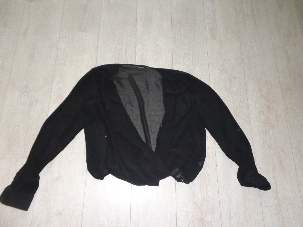 zwarte damesblouse van Guess, maat XL, Kleding | Dames, Blouses en Tunieken, Ophalen of Verzenden, Zo goed als nieuw, Maat 46/48 (XL) of groter
