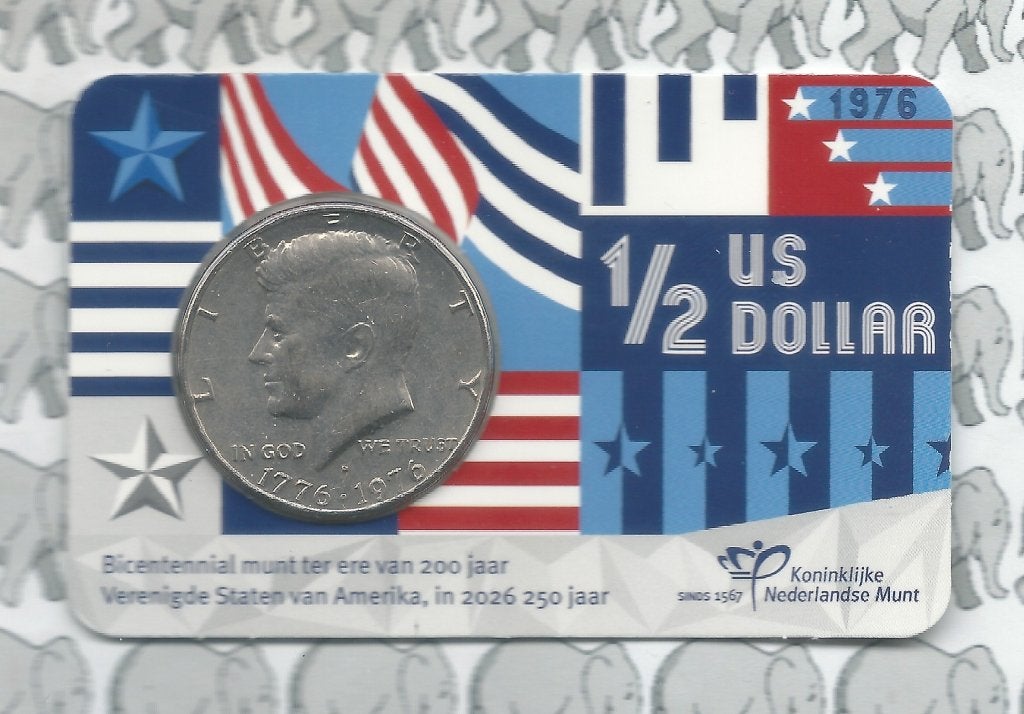 Nederland Coincard 2026 "250 j.bestaan Ver. Staten"(zie oms), Ophalen of Verzenden, Overige landen, 2 euro