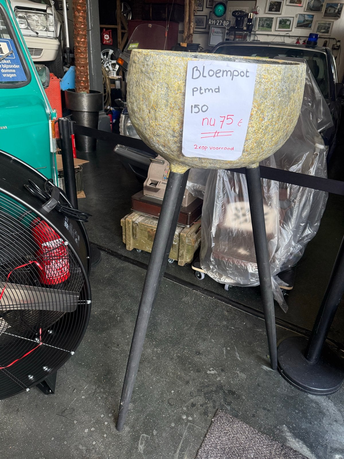 PTMD Luxe Staande Bloempot op Poten - Nieuw (), Overige materialen, Rond, Nieuw, Ophalen of Verzenden