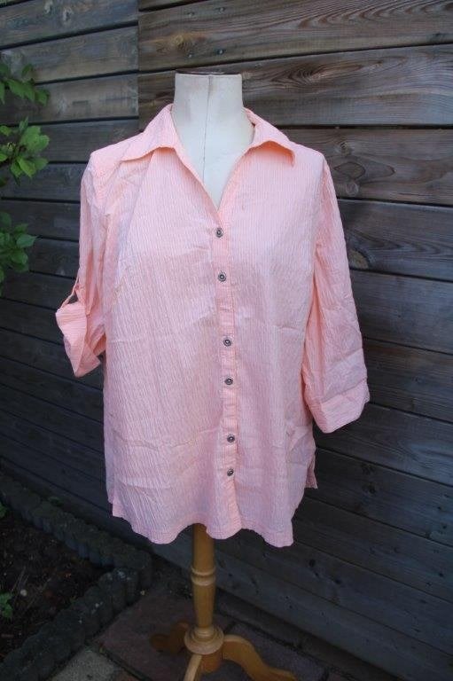 Blouse oranje Ulla Popken mt 42/44 Vaste prijs, Maat 42/44 (L), Ophalen of Verzenden, Zo goed als nieuw, Ulla Popken