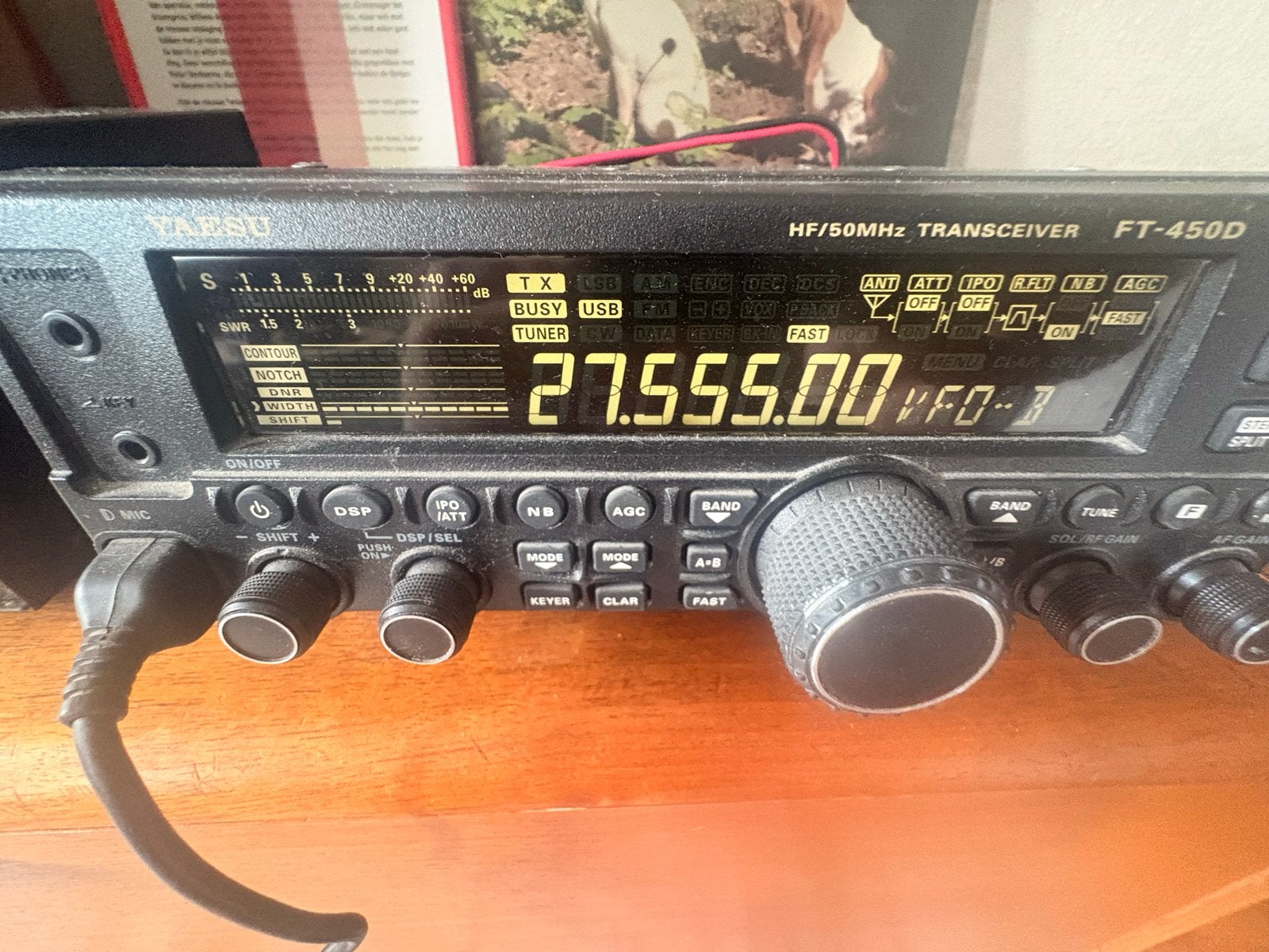 Yaesu FT-450D HF/50MHz Transceiver met MD-100 microfoon, Telecommunicatie, Zenders en Ontvangers, Ophalen of Verzenden, Zo goed als nieuw