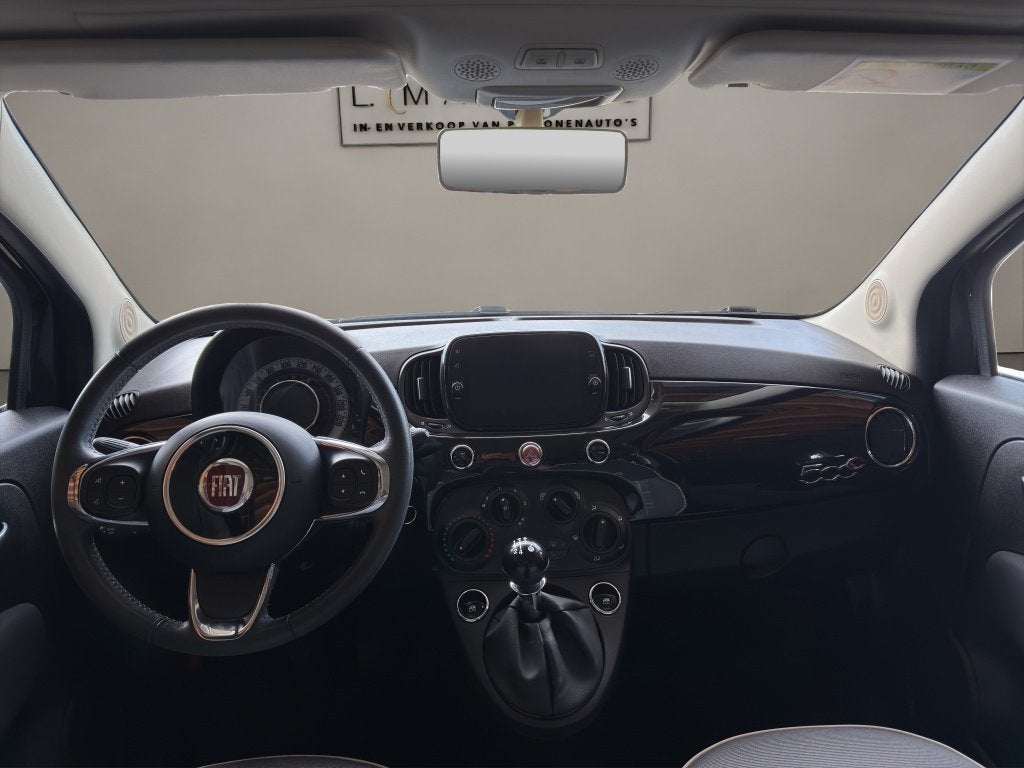 Fiat 500C 1.2 Lounge 2018 ZWART | Cabriolet | Stoelverwarmin, Auto's, Keurmerk '100% Onderhouden', Gebruikt, 4 cilinders, Cabriolet