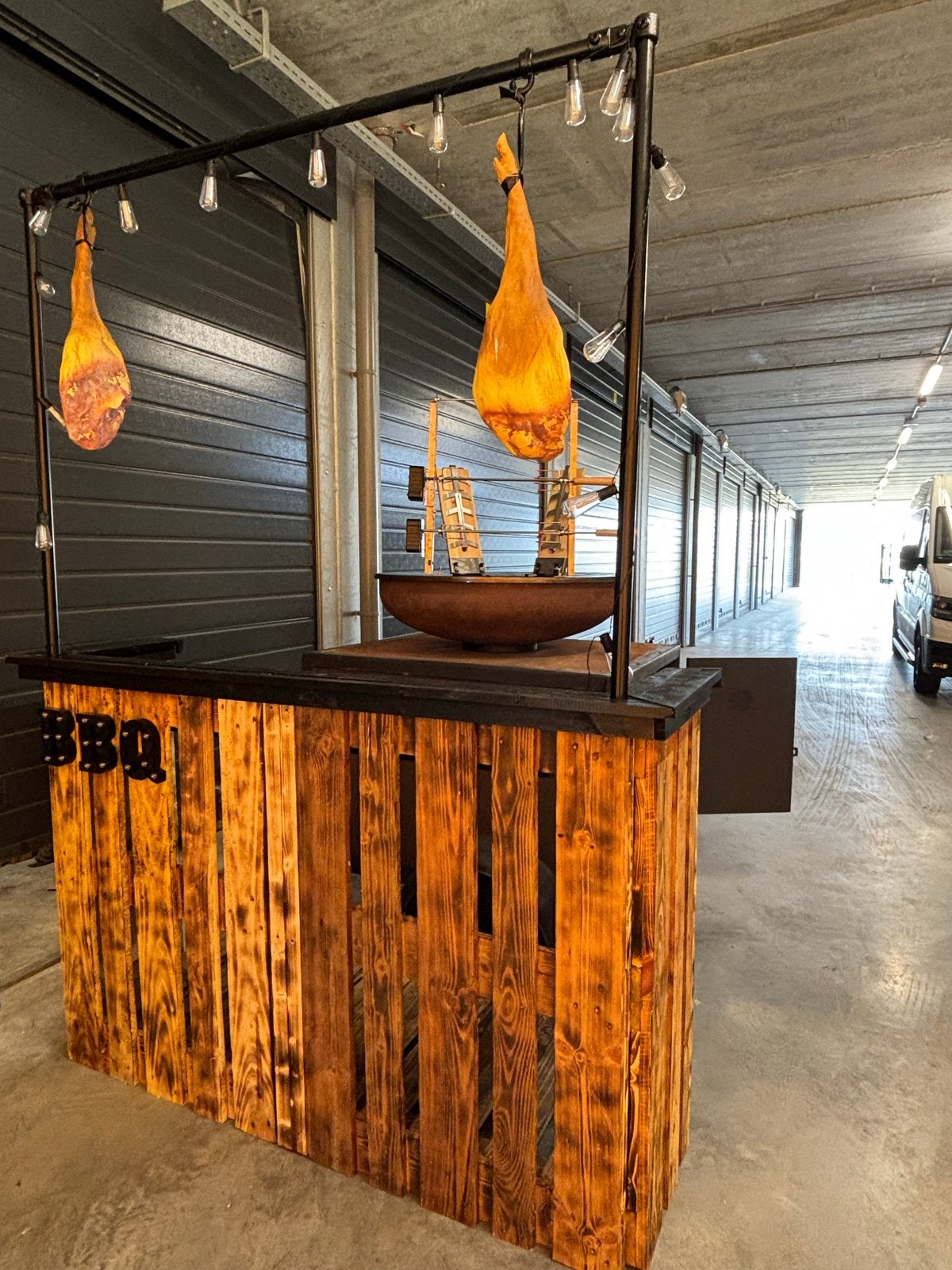 TRAILER OLDSCHOOL BBQ PLANCHA 100 CM, Ophalen, Gebruikt, Overige, Met accessoires