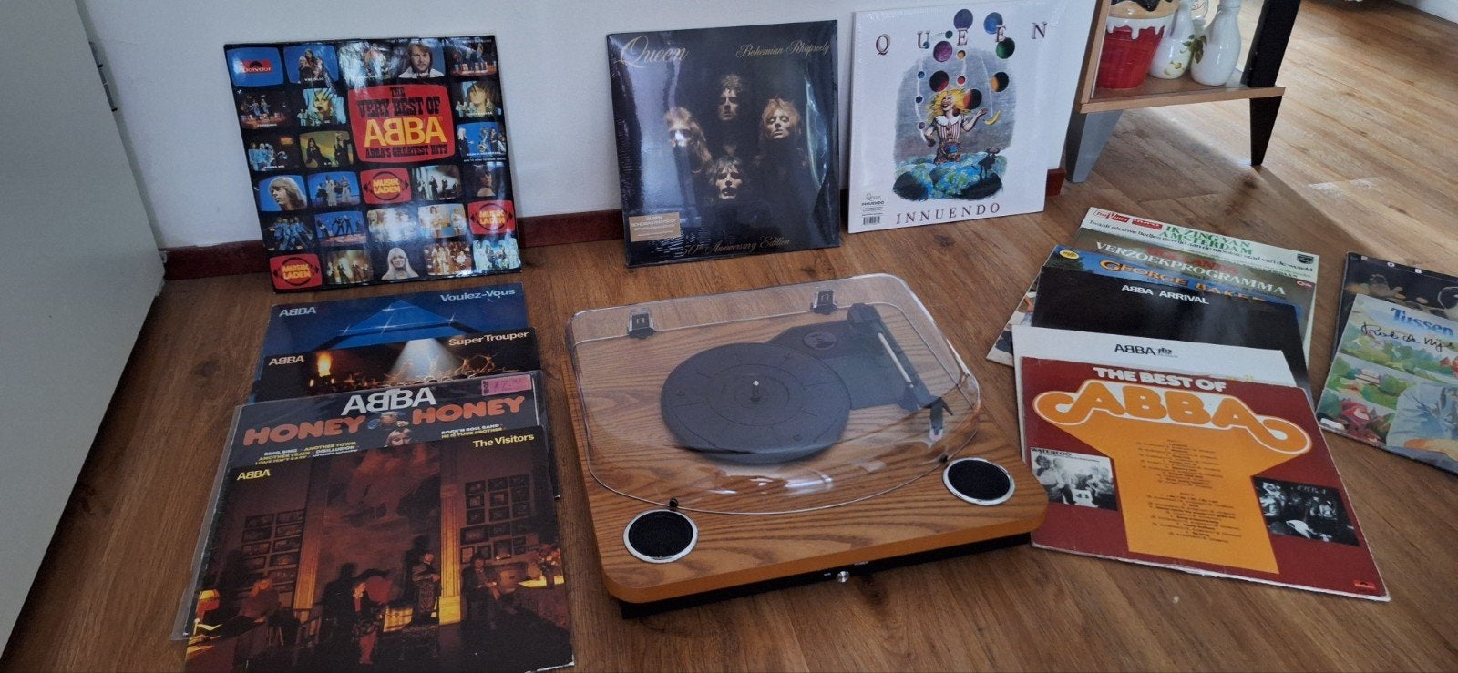 lp's met platenspeler, Ophalen of Verzenden