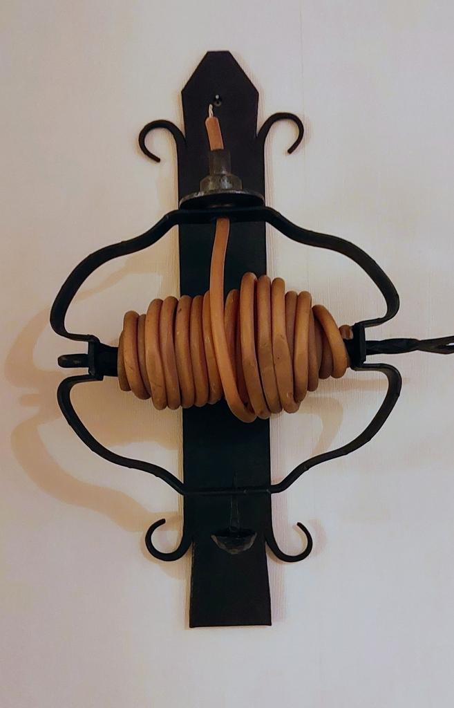 WAX JACK  (WASKLOS)  MUUR KANDELAAR  ANTIEK, Ophalen of Verzenden