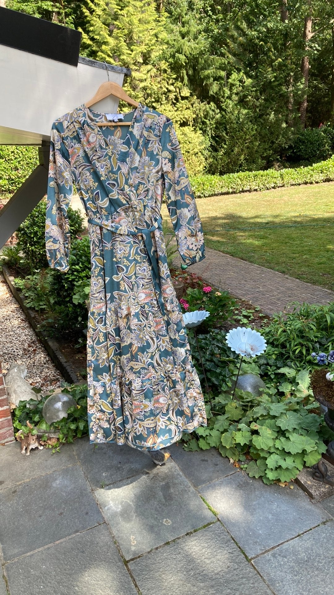 Ibiza style jurk mt S groen, Kleding | Dames, Jurken, Maat 38/40 (M), Ophalen of Verzenden, Zo goed als nieuw, Onder de knie