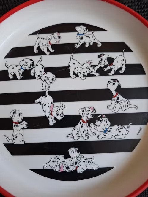 Diep bord dalmatiers h, Kunststof, Overige merken, Onbekend, Stor