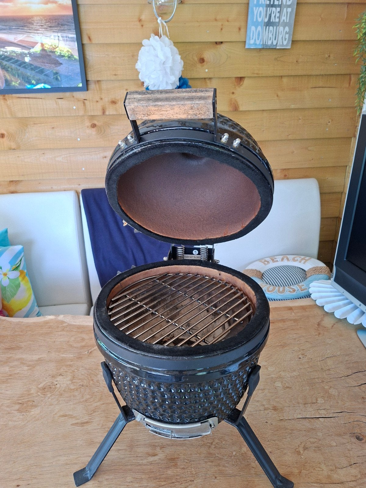 Kleine Kamado met een rooster van 27 cm - in goede staat, Ophalen