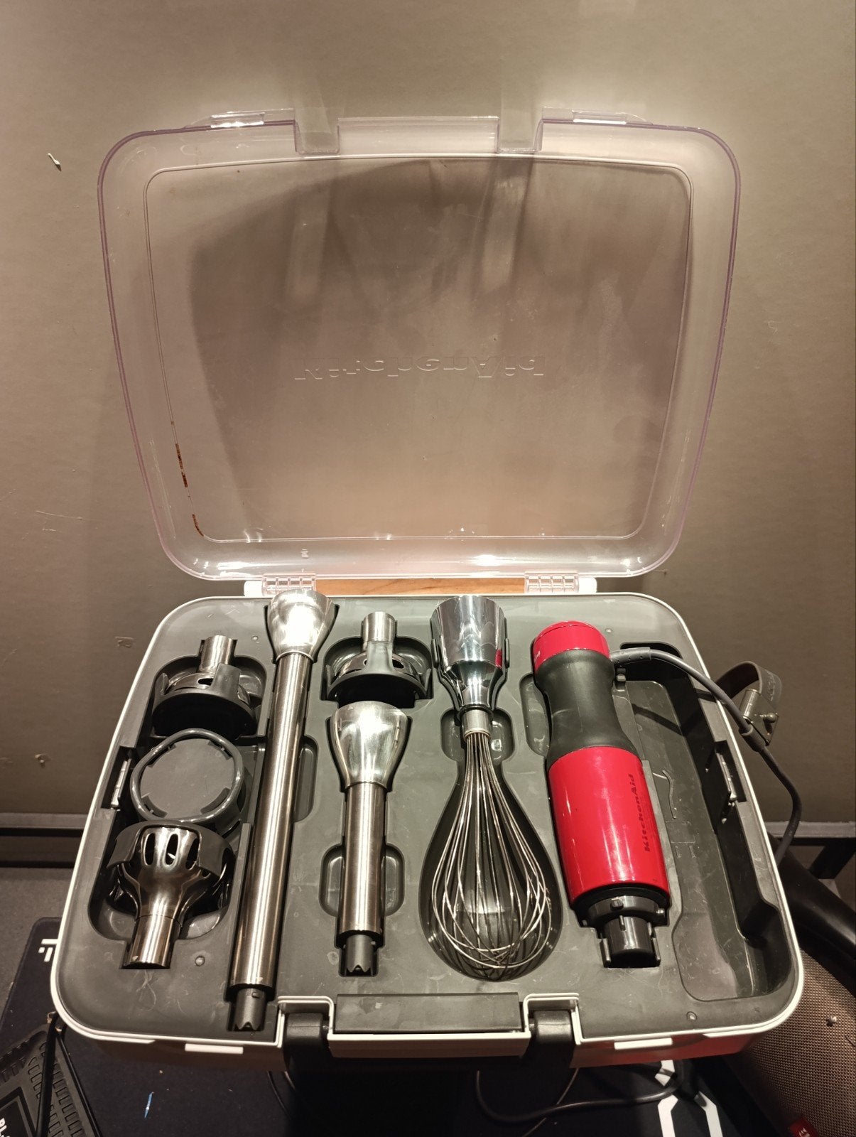 Luxe KitchenAid Staafmixer Set, Witgoed en Apparatuur, Keukenmixers, Ophalen of Verzenden, Zo goed als nieuw, 3 snelheden of meer