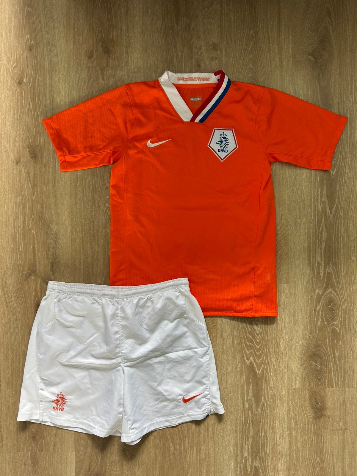 Vintage Nederlands elftal thuistenue Nike 08/10 Maat 152-158, Gebruikt, Jongen of Meisje, Sport- of Zwemkleding, Ophalen of Verzenden