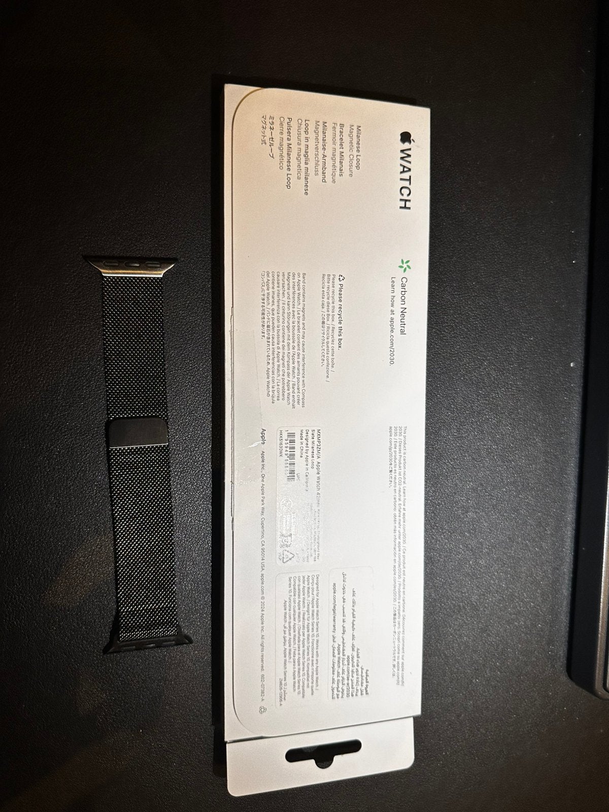 Apple watch bandje milanees voor 42mm, Ophalen of Verzenden, Zo goed als nieuw, Zwart, IOS