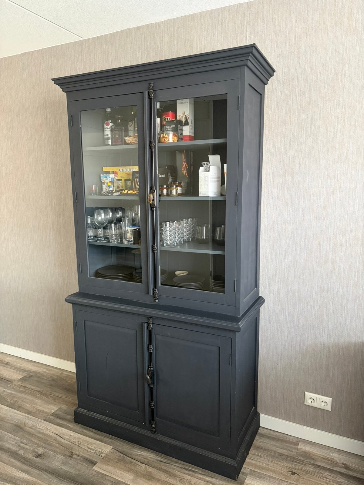 Buffetkast / Vitrinekast, Huis en Inrichting, Kasten | Buffetkasten, Ophalen, 100 tot 150 cm, 200 cm of meer, Zo goed als nieuw