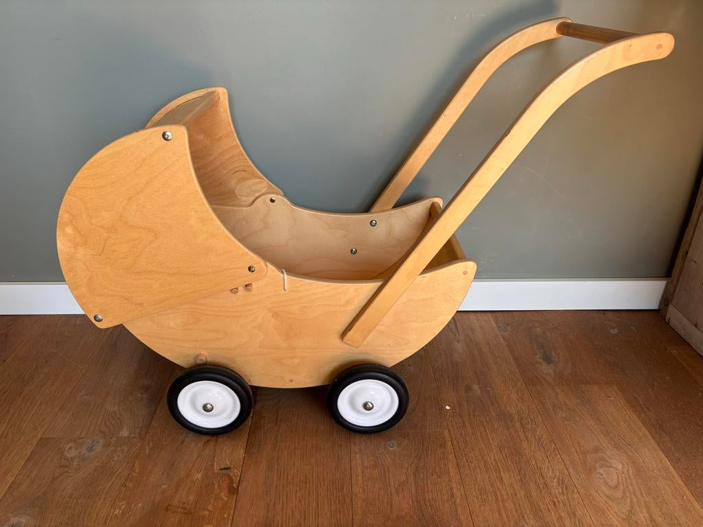 Houten Poppenwagen, Ophalen of Verzenden, Zo goed als nieuw, Jongen of Meisje