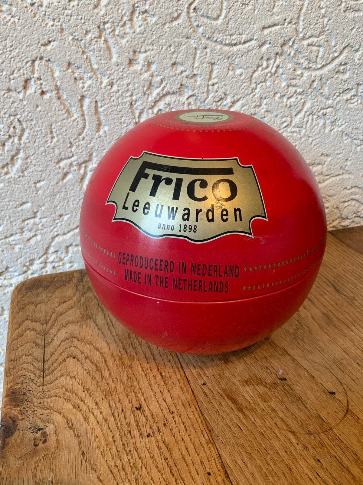 Retro Vintage Frico Kaasbol Blik Kruiwagen Kaas, Ophalen of Verzenden, Zo goed als nieuw
