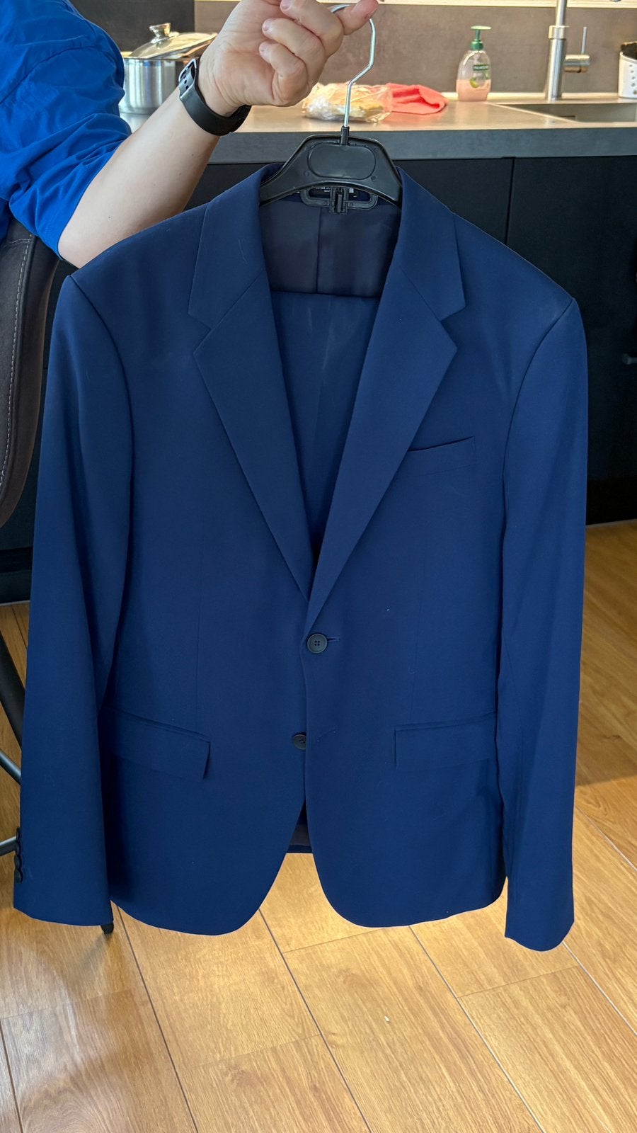 Merk Zara kleur donkerblauw  50, Ophalen, Nieuw, Maat 48/50 (M), Blauw