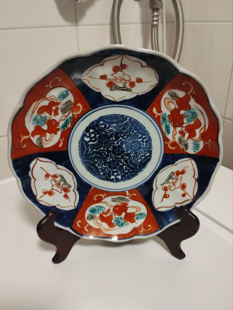 Antiek Arita Imari porseleinen bord, Ophalen of Verzenden