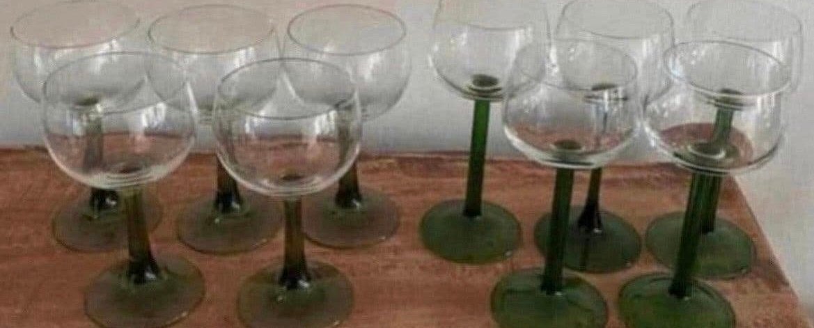 Set van 10 wijnglazen retro, Ophalen