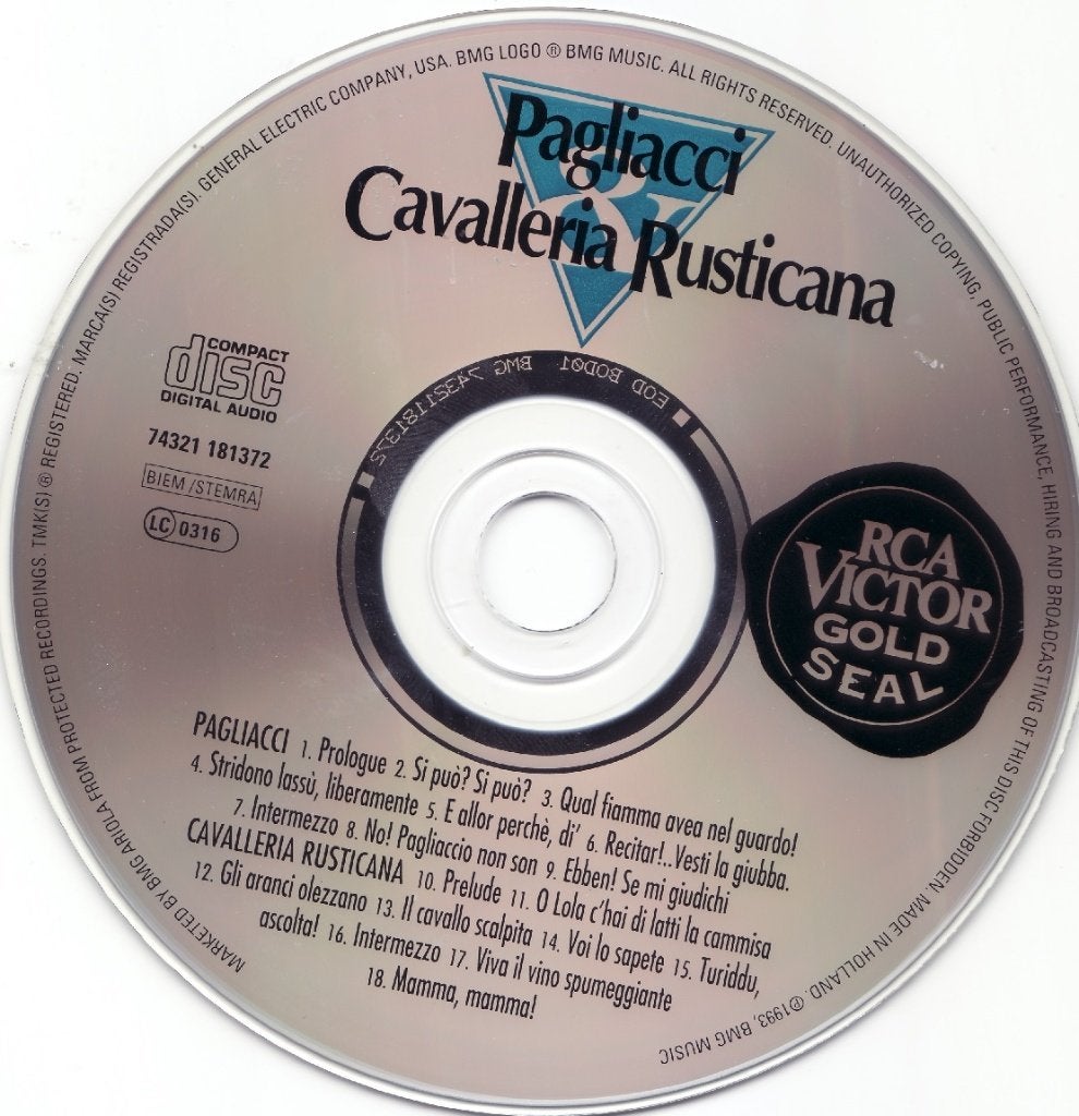 CD - Leoncavallo/Mascagni - Pagliacci/Cav. Rusticana - 1993, Gebruikt, Ophalen of Verzenden, Album, Overige typen