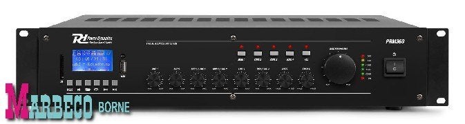 Versterker Mixer 100Volt, 360watt, 6-kan, MP3,BlueT, PRM360