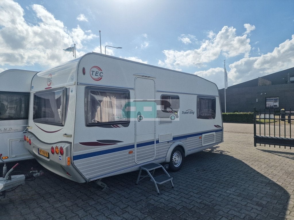 TEC travelking 490K1 enkele bedden (bj 2006), Caravans en Kamperen, T.E.C., Schokbreker, Bedrijf, 6 tot 7 meter