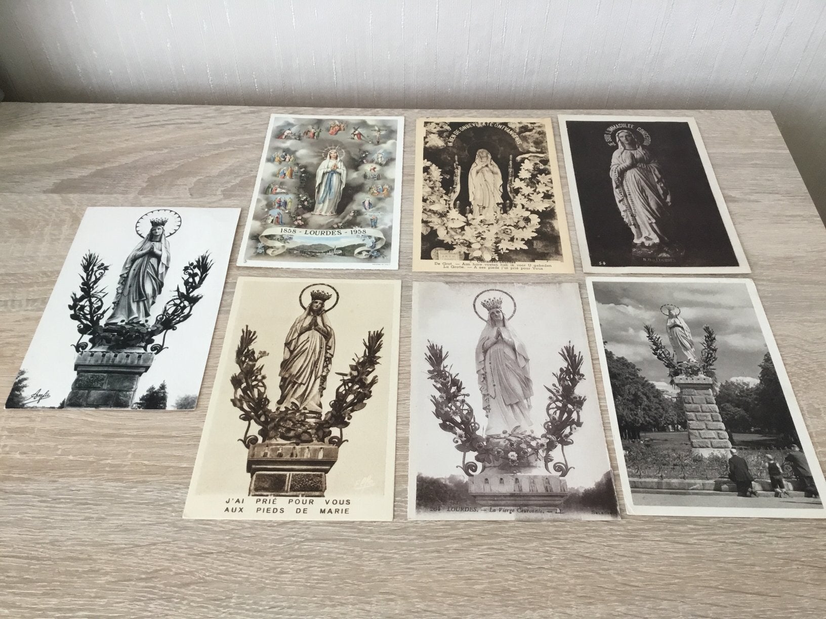 Maria kaarten Lourdes, Antiek en Kunst, Ophalen of Verzenden