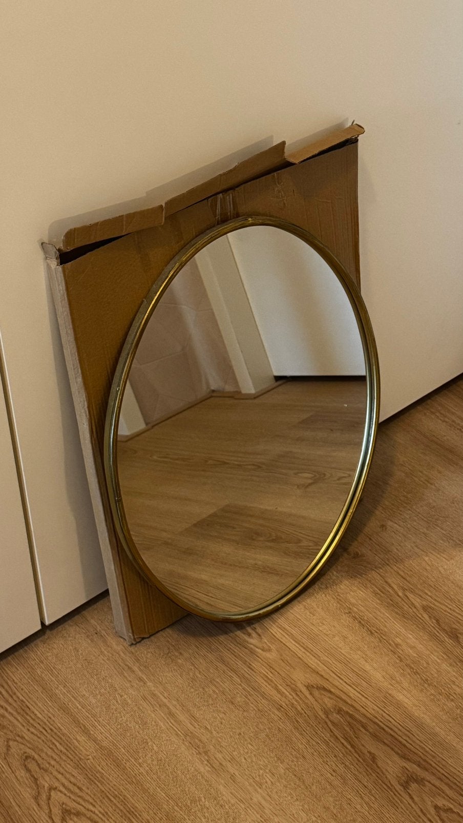 Spiegel ovaal goud xenos, Ophalen, Minder dan 50 cm, Zo goed als nieuw, Minder dan 100 cm