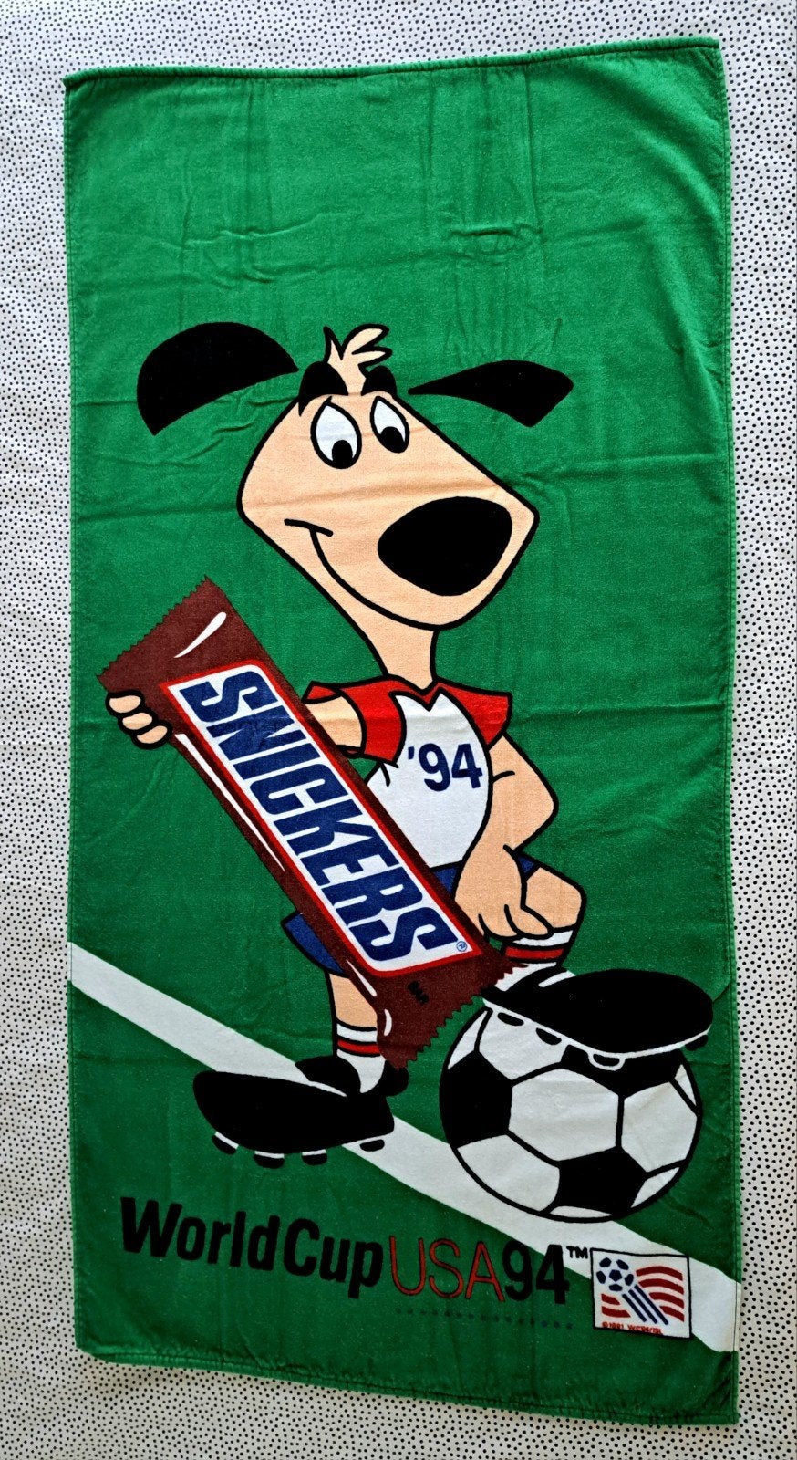 Vintage Snickers World Cup USA 94 Badlaken - Nieuw!, Verzamelen, Ophalen of Verzenden