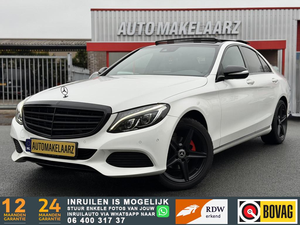 Mercedes-Benz C-klasse 180 Prestige PANO 100% DEALER ONDERHO, Auto's, Automaat, 12 maanden, Wit, 1595 cc